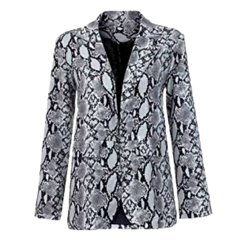 Snakeskin Oversized Blazer